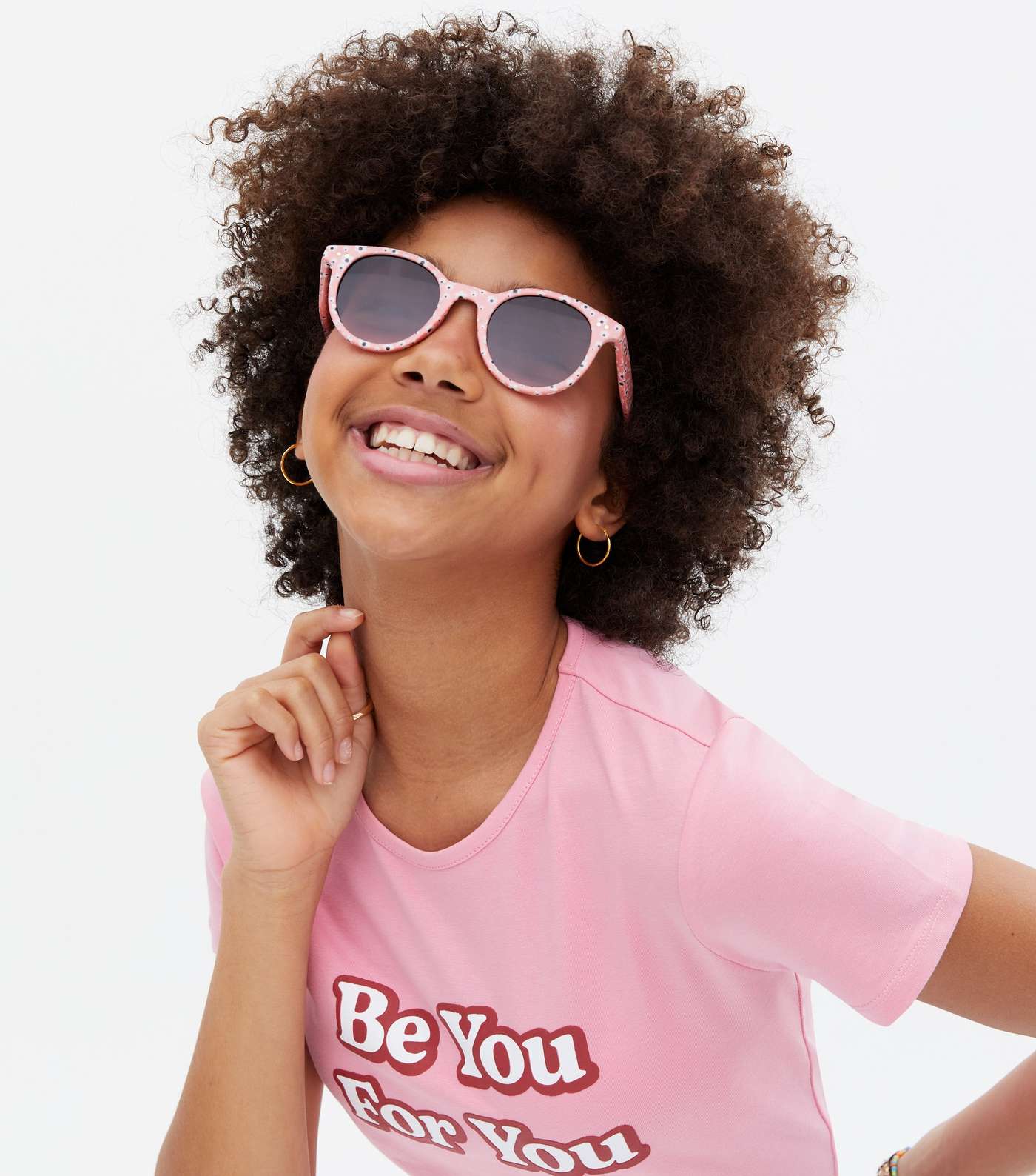 Girls Pink Floral Sunglasses