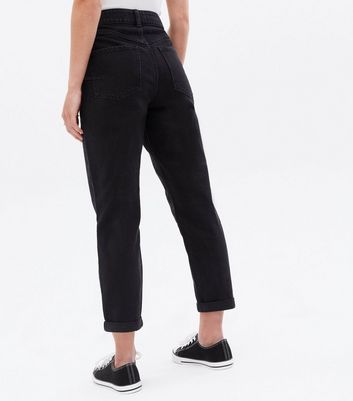 black waist enhance tori mom jeans