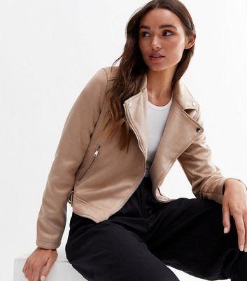 Moto top jacket tan