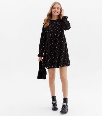 Click to view product details and reviews for Black Floral Long Sleeve Frill Mini Smock Dress New Look. Click to view product details and reviews for Black Floral Long Sleeve Frill Mini Smock Dress New Look.
