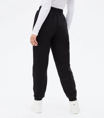 Petite Black Jersey Cuffed Joggers 