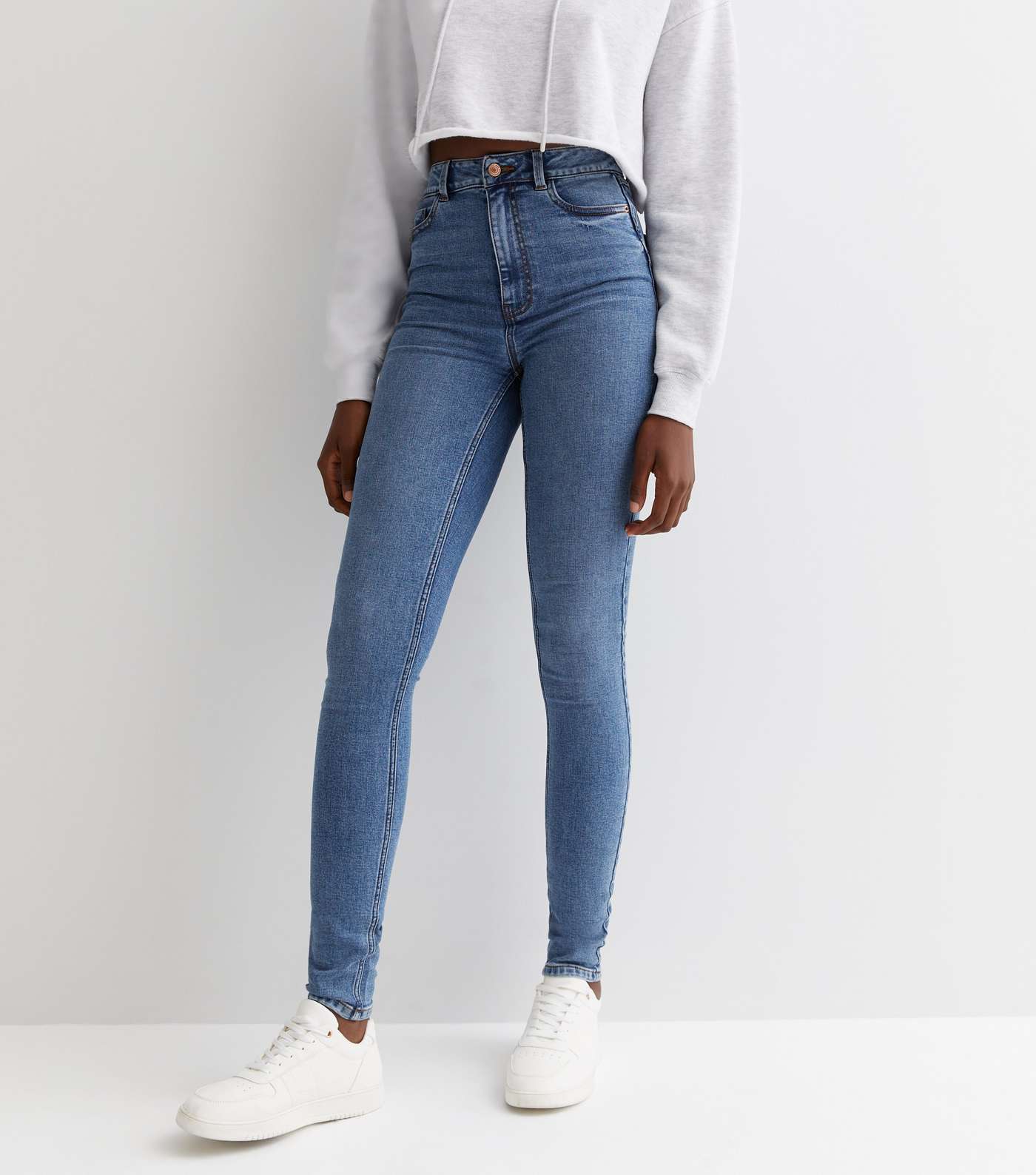 Tall Blue Lift & Shape Jenna Skinny Jeans Image 2