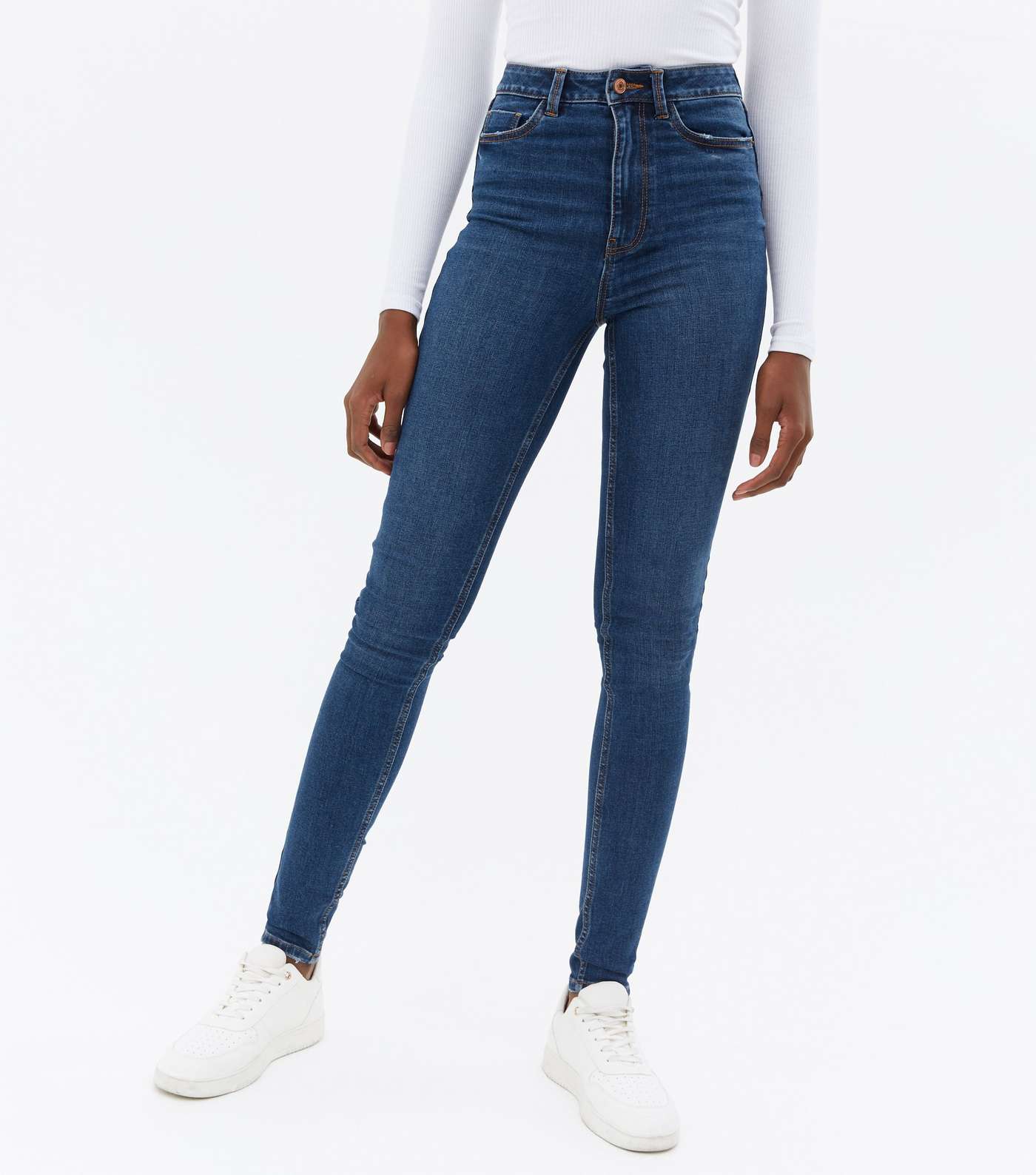 Tall Teal Lift & Shape Jenna Skinny Jeans Image 2
