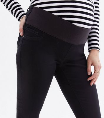 Maternity Petite Black Under Bump 'Lift 