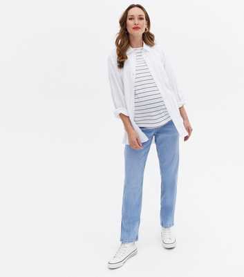 Tall Maternity Bright Blue Over Bump Tori Mom Jeans