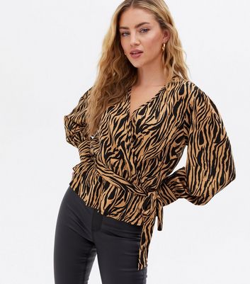 tiger print blouse