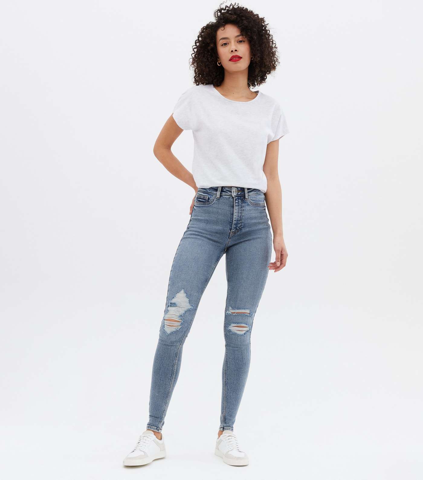 Tall Teal High Waist Hallie Super Skinny Jeans