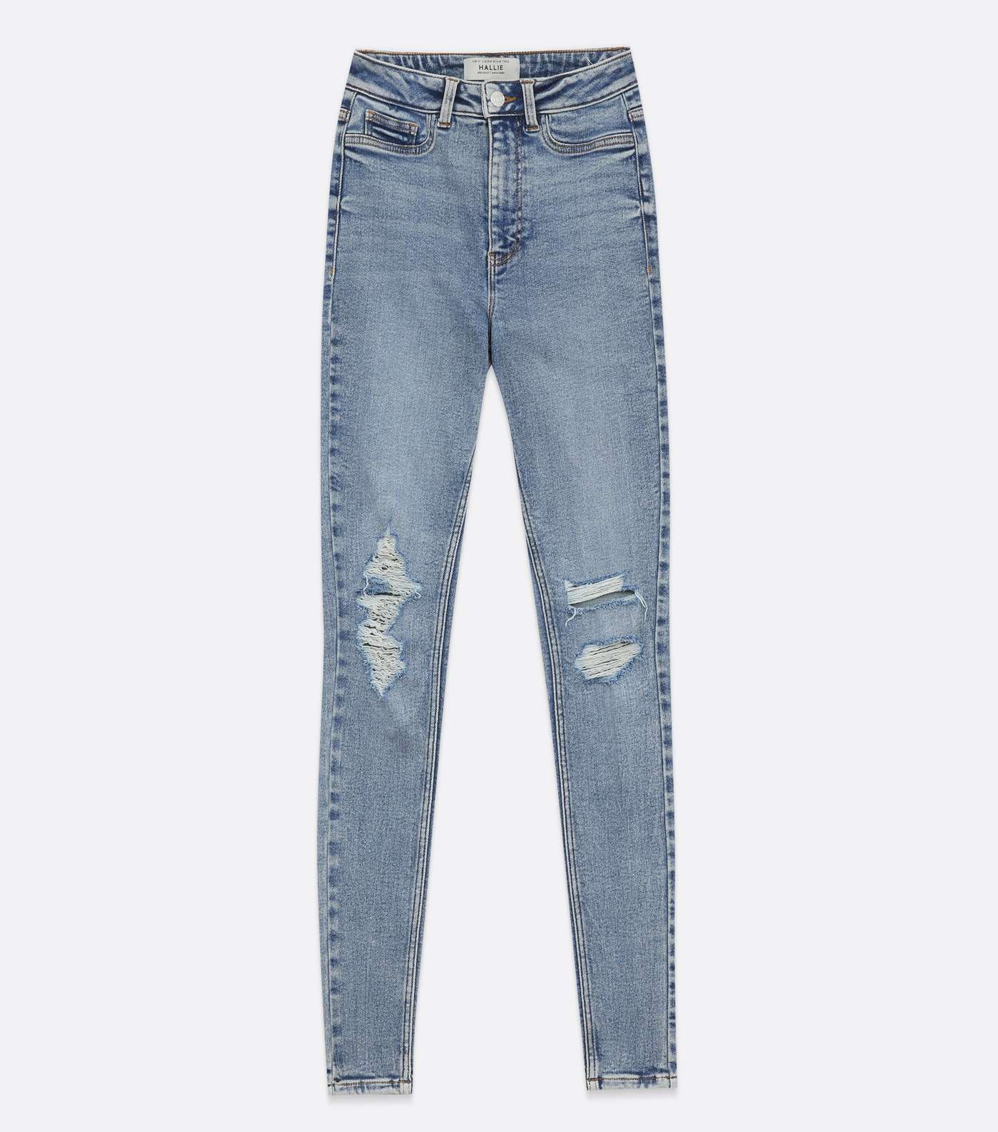 Tall Teal High Waist Hallie Super Skinny Jeans Image 5