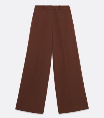 Dark Brown Wide Leg Trousers | New Look