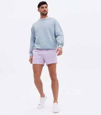 purple jean shorts mens