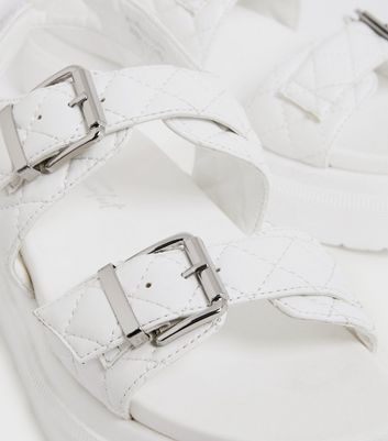 white chunky heels new look