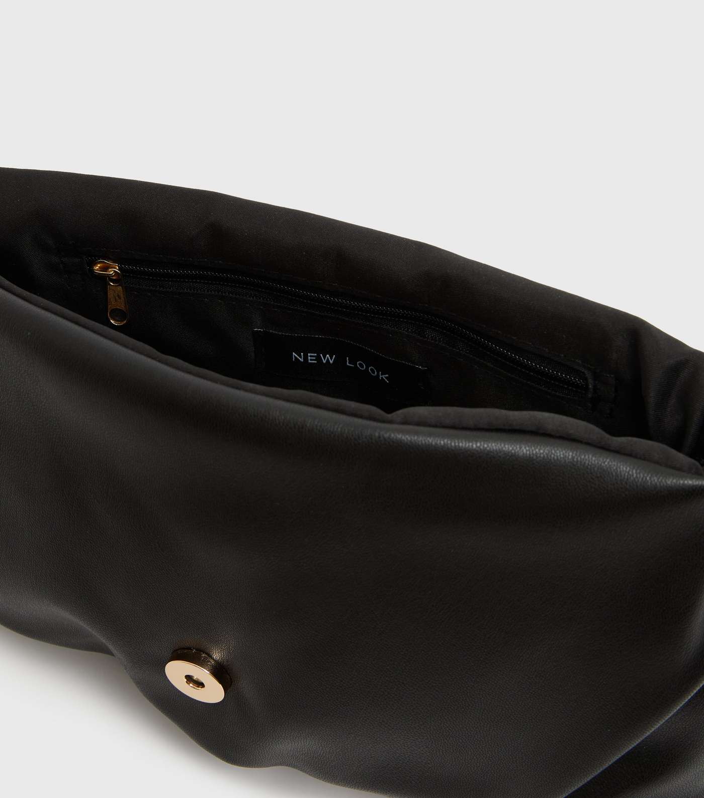 Black Slouch Chain Shoulder Bag Image 4