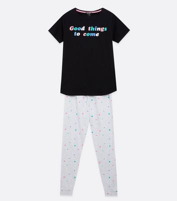 Maternity Black Jogger Pyjama Set with 