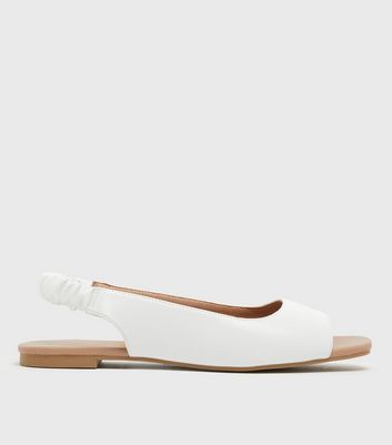 Jil Sander Flat Sandals in White | Lyst UK