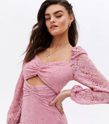 Damen Bekleidung Little Mistress Pale Pink Lace Sweetheart Bodycon Midi Dress Damen Bekleidung Little Mistress Pale Pink Lace Sweetheart Bodycon Midi Dress