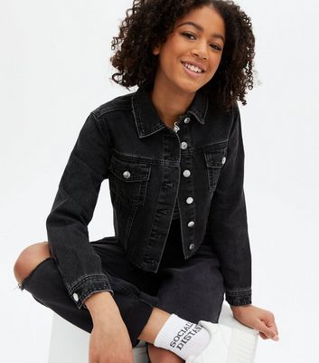 New Look Denim Jacket In Black Wash | ModeSens