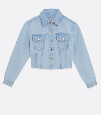 Light blue 2025 denim jacket girls