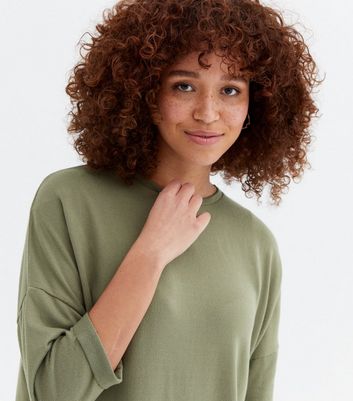 Click to view product details and reviews for 2 Pack Pink And Khaki Fine Knit Tops New Look.