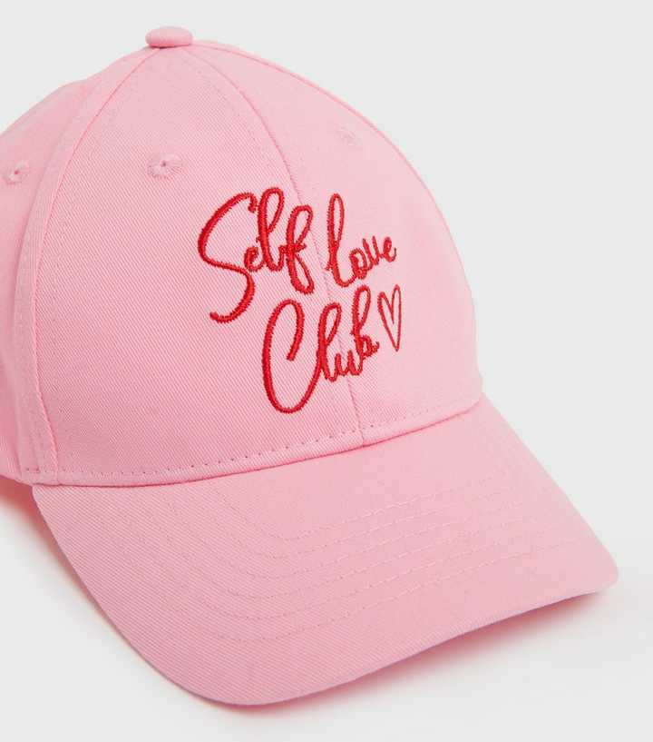 Girls Pink Self Love Club Logo Cap | New Look