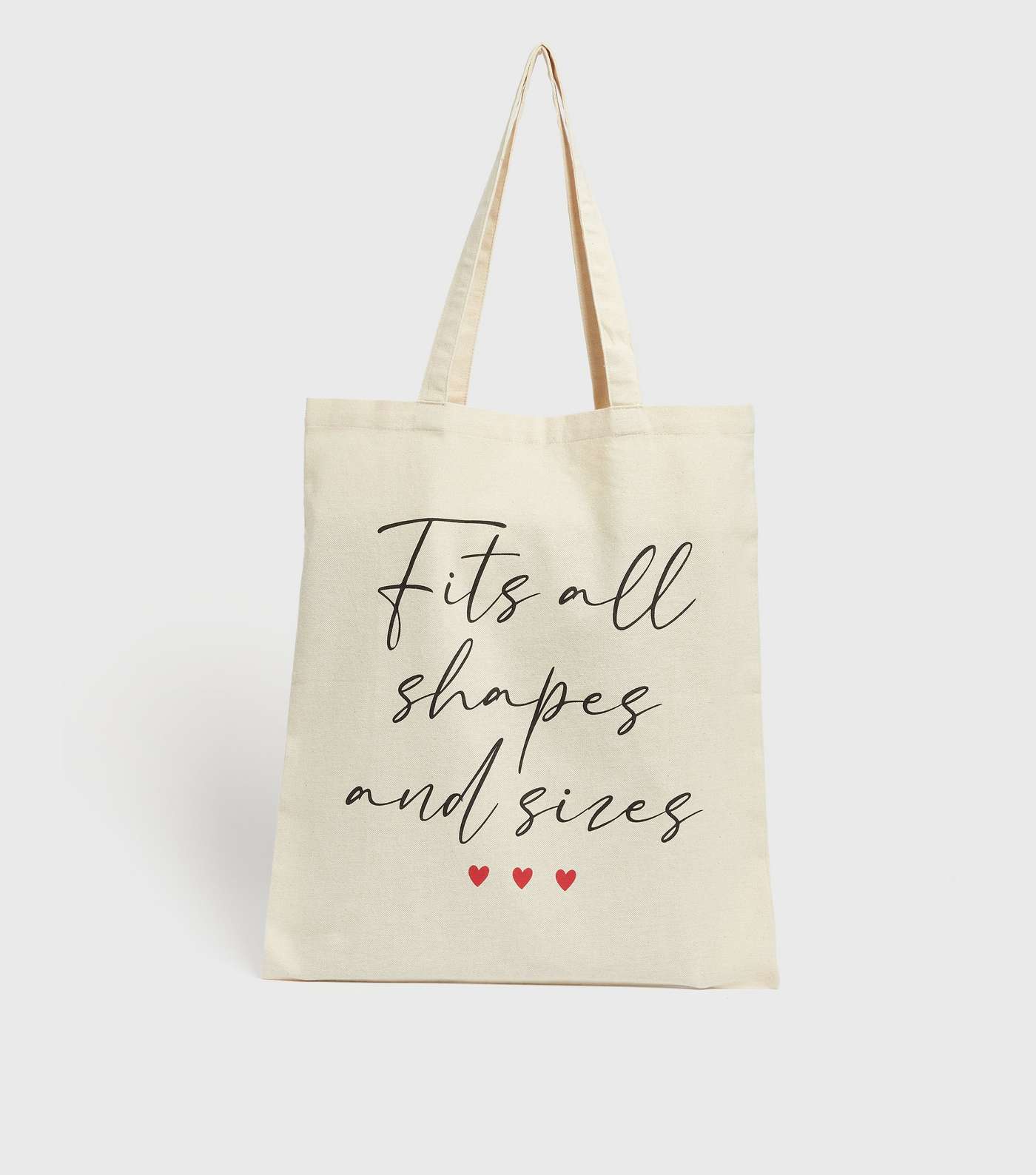 Cream Canvas Fits All Shapes and Sizes Tote Bag