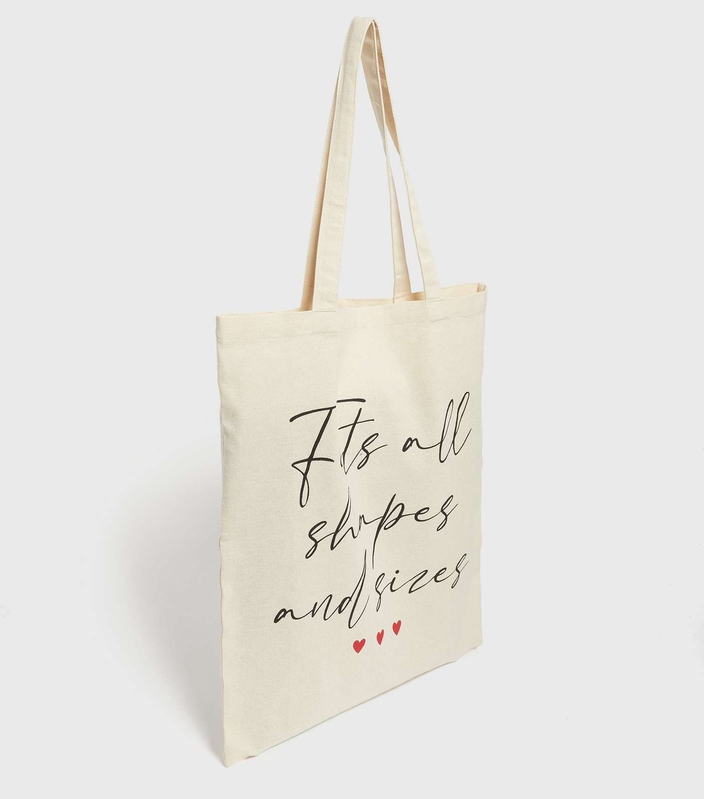 Cream Canvas Fits All Shapes and Sizes Tote Bag Image 3
