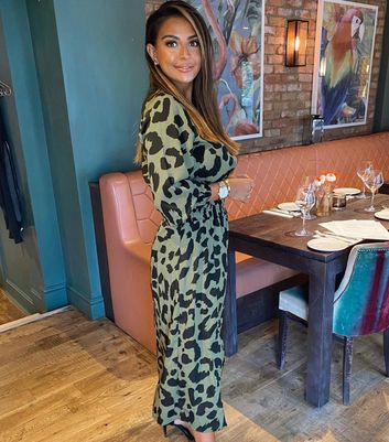 new look ax paris leopard print dress