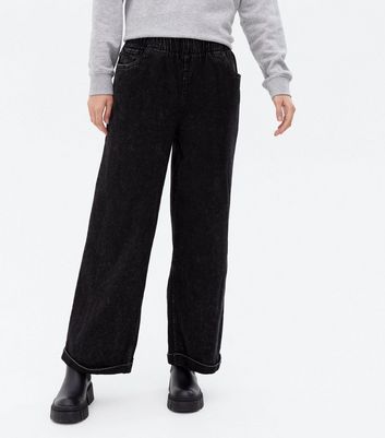 Damen Bekleidung Noisy May Black Relaxed Wide Leg Jeans Damen Bekleidung Noisy May Black Relaxed Wide Leg Jeans
