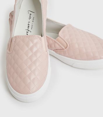 womens pink slip on trainers