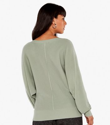 Apricot Light Green Exposed Seam Sweatshirt New Look