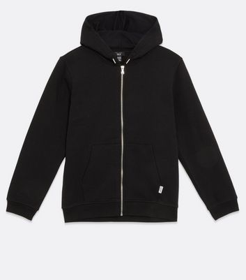 Boys black zip hoodie sale