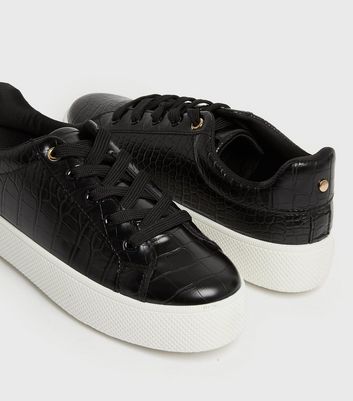 crocodile print chunky trainers