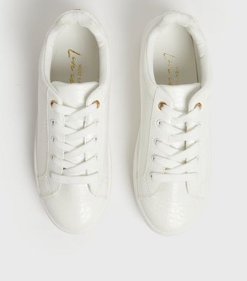 white croc trainers
