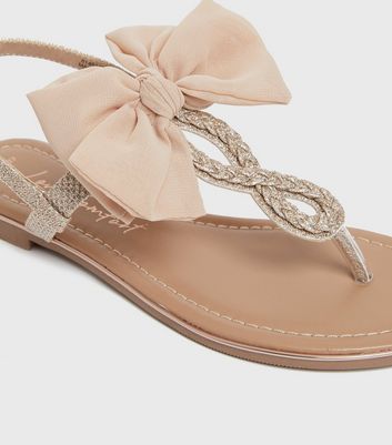 Womens sale bow sandals