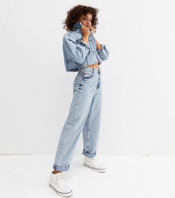 New look cropped denim deals jacket