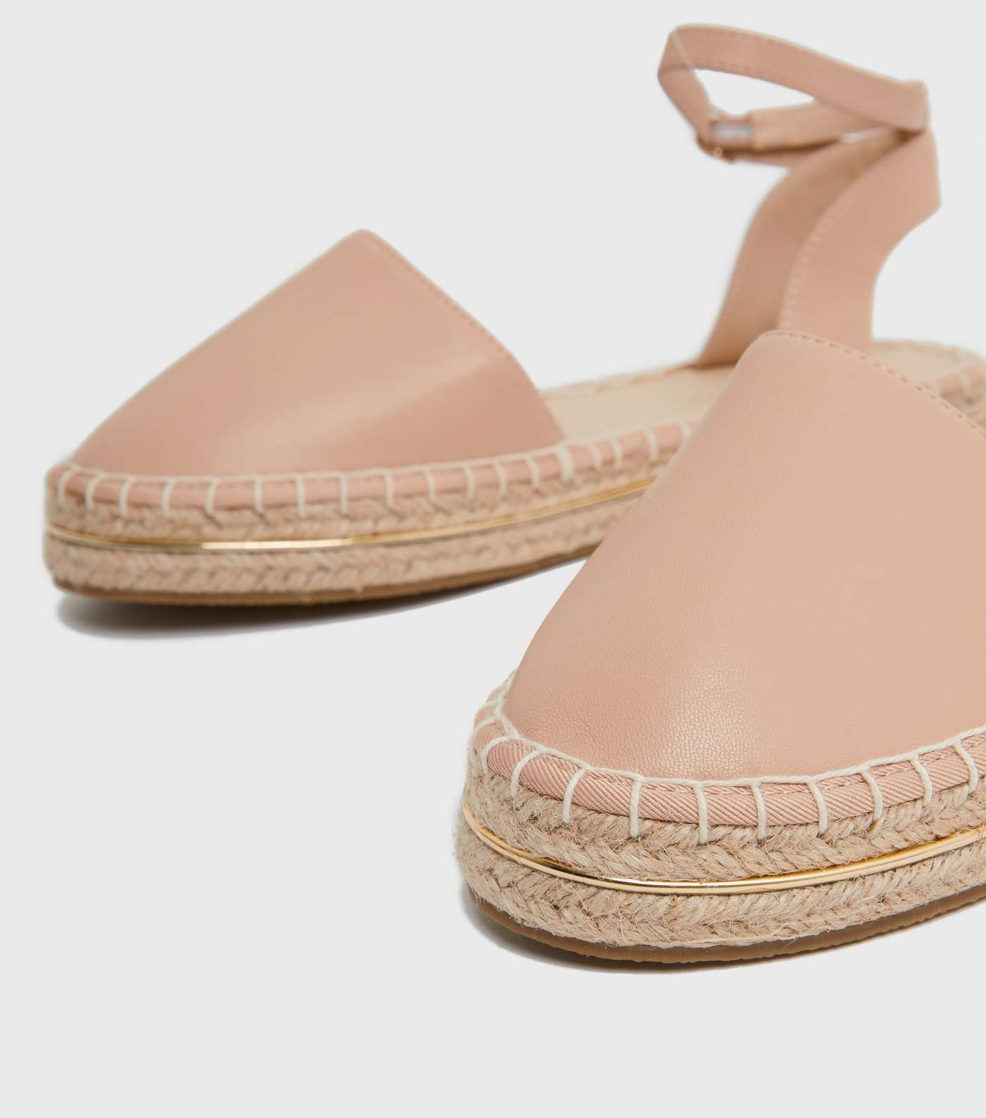 Pale Pink Espadrille Chunky Sandals Image 4