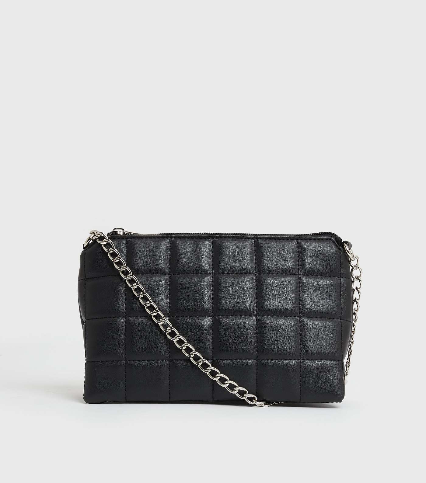 Black Checkerboard Quilted Shoulder Bag