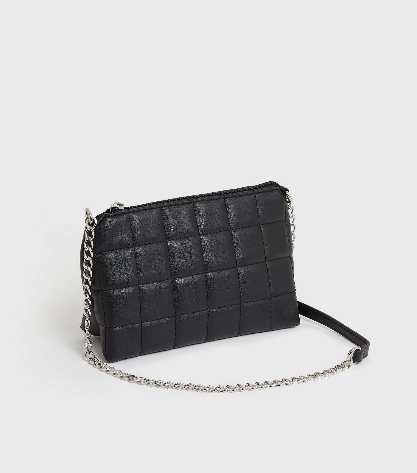 Black Checkerboard Quilted Shoulder Bag Image 3
