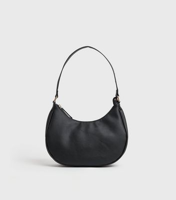 Black Curved Shoulder Bag New Look