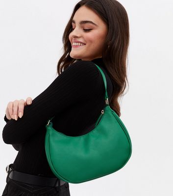 Green Curved Shoulder Bag New Look