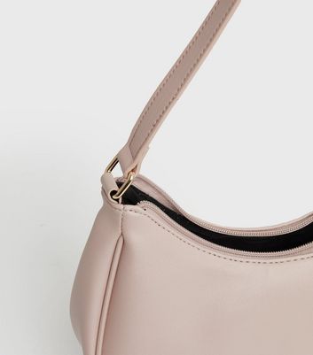 Mid Pink Curved Shoulder Bag