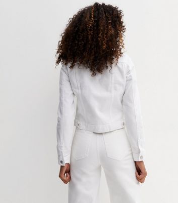 New look white denim 2024 jacket