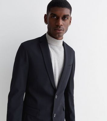 New Look Super Skinny Suit Jacket in Light Blue