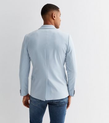 New Look Super Skinny Suit Jacket in Light Blue