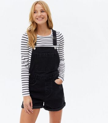 Black denim hotsell dungarees womens