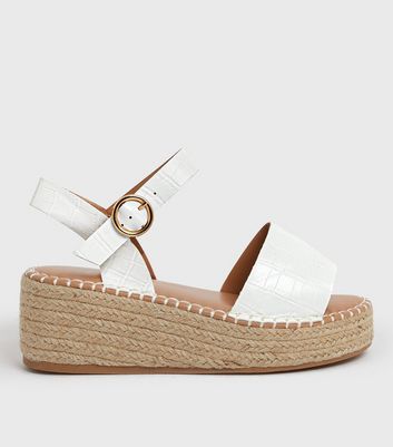 White wide sale fit espadrilles