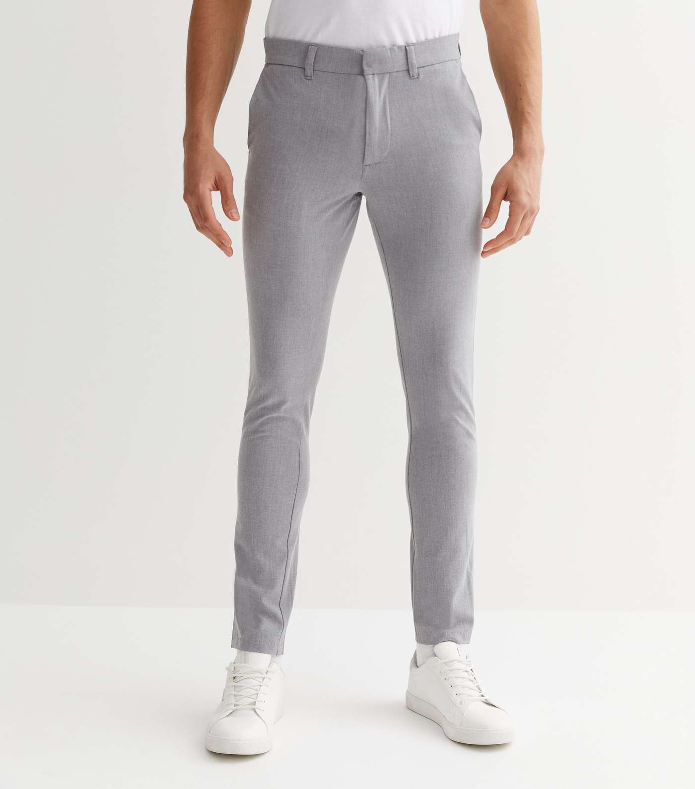 Grey Marl Super Skinny Suit Trousers Image 2