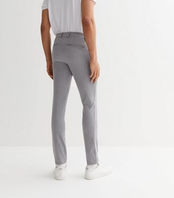 Pale Grey Skinny Stretch Chino Trousers | New Look