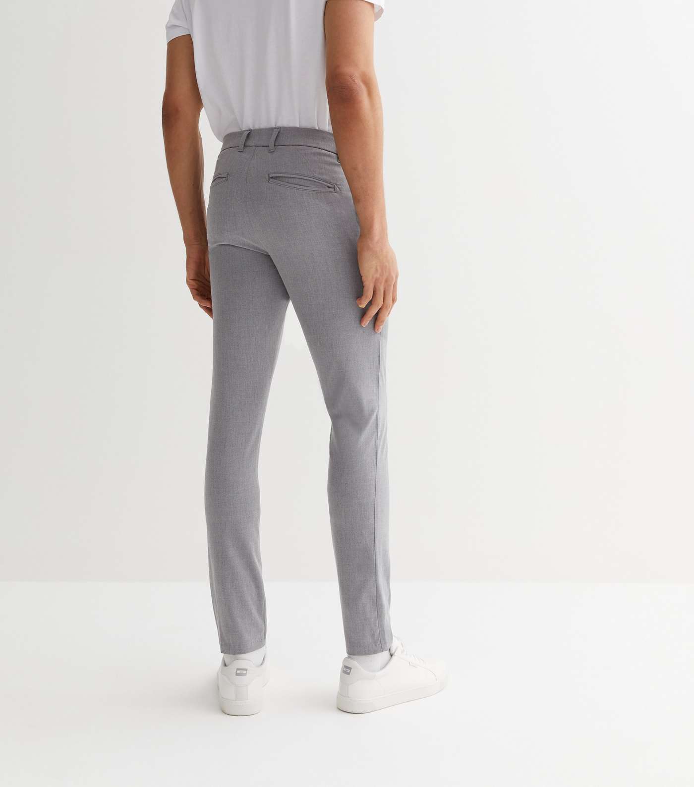 Grey Marl Super Skinny Suit Trousers Image 4