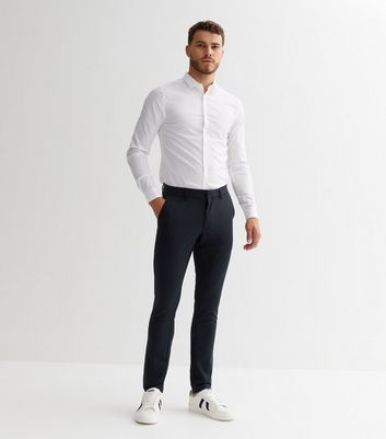 Buy BLACKBERRYS Solid Polyester Viscose Skinny Fit Men's Trousers |  Shoppers Stop
