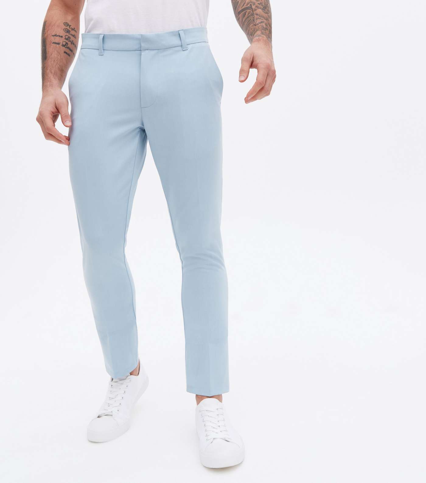 Pale Blue Super Skinny Suit Trousers Image 2